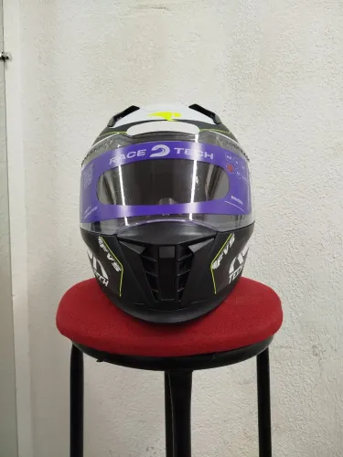 Capacete Race Tech Novo - Preto/Verde | TSS Twin Shield
