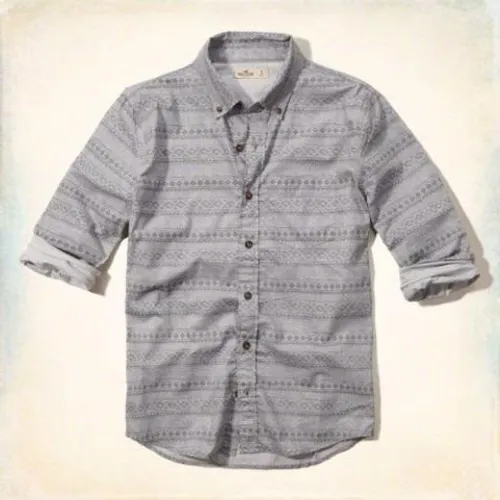 Camisa social Manga comprida Lisa e xadrez hollister