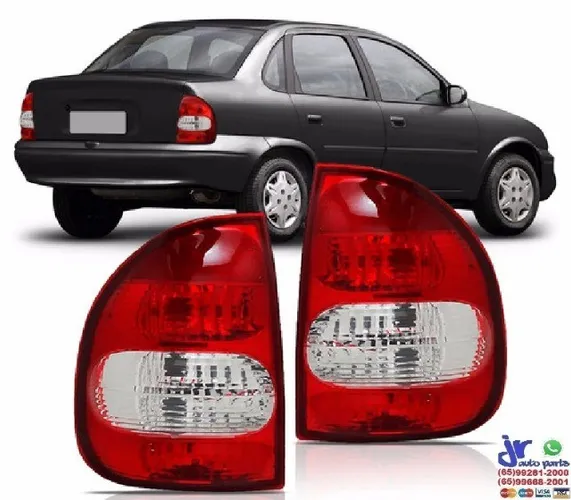 Par Lanterna Traseira Corsa Classic Sedan 00 01 02 03 04 05 06 07 08 09 10 Bicolor