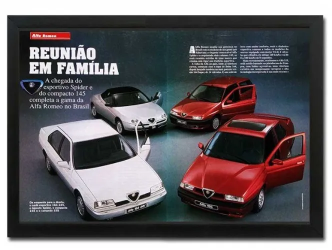 Alfa Romeo 145, 155, 164 e Spider - Quadro decorativo