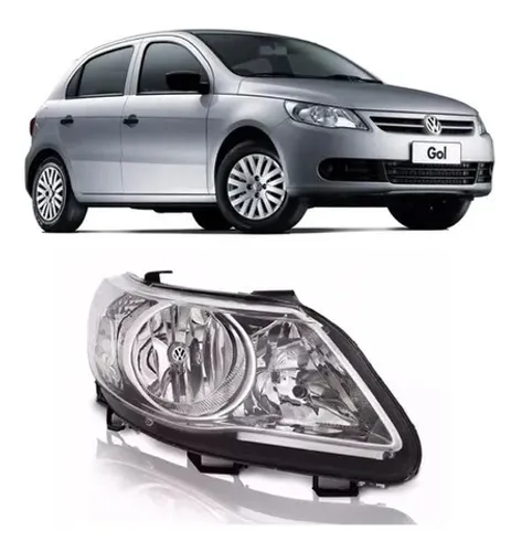 Farol Foco Duplo Gol Saveiro Voyage G5 Cromado Direito