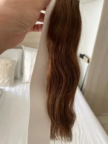 Cabelo adesivado castanho claro pcs com 50g e 30g
