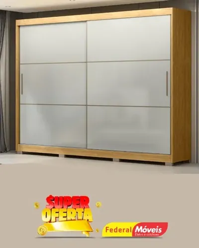 Guarda Roupa 2 Portas de Correr 4 Gavetas Direto da Fabrica Fazemos Entrega
