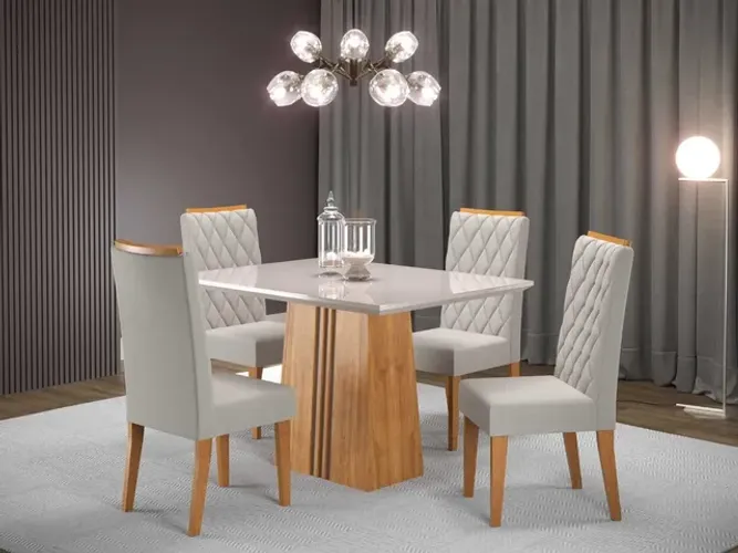 MESA ESTELA 4 CADEIRAS SURPREENDA-SE!!! S524R