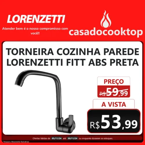 Torneira de Cozinha de Parede Lorenzetti Fitt ABS Preta