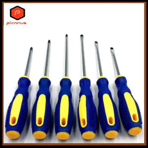Jogo Kit com 6 Chaves De Fenda E Philips em Aço Cabo Emborrachado e Pontas Imantadas z283
