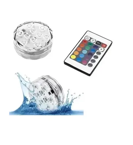 Luminaria De Piscina Led Rgb Com Controle 2w Lk-3099 Luatek