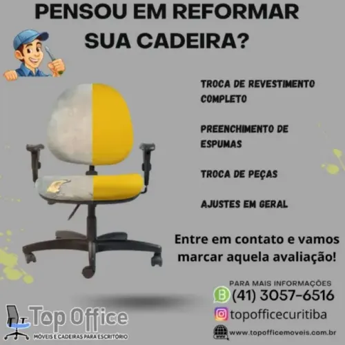 Reforma de Cadeiras - Manutenção Cadeiras de Escritório - Peças de Cadeiras para Reposição