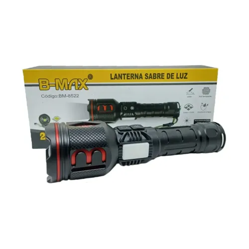 Lanterna Tática 8522 B-Max 2000 Metros 7 Funções 2 Leds