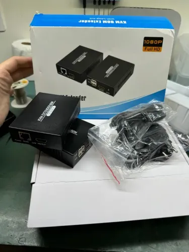 Extensor KVM (HDMI + USB) via cabo de rede