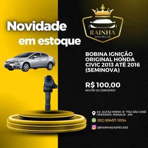 Bobina Ignição Original Honda Civic 2013 até 2016 (Seminova)