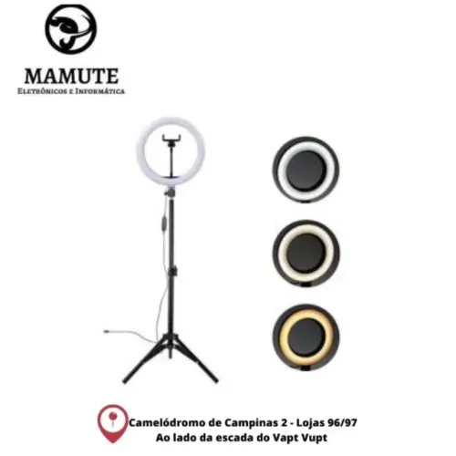 Ring Light 14 Polegadas 35cm com Suporte e Tripé 1,80cm