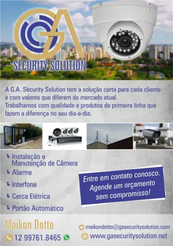 Instalação e Manutenção de Câmeras Alarmes Cerca Elétrica Portão Automático Interfone