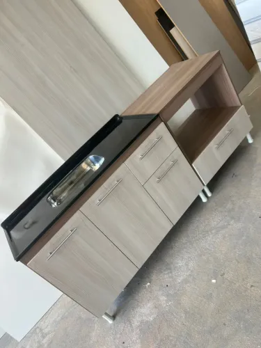 Balcão de pia MDF com cuba e balcão cooktop - NOVO - ENTREGAMOS