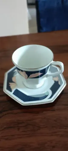 Jogo 18 xícaras de café porcelana Schimdt