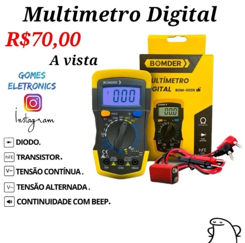 Multímetro Digital Bomder BOM-6009 R$70,00