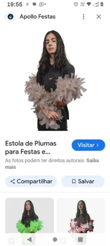 Estola de Plumas para Festas