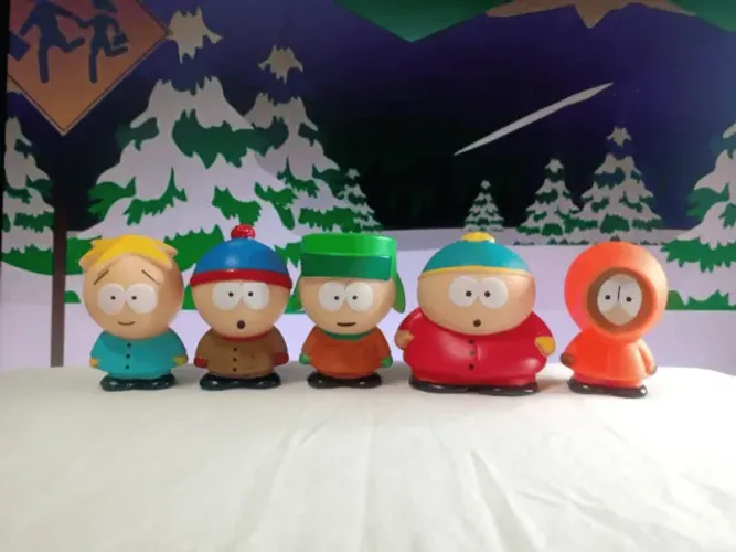 kit com 5 bonecos do south park! action figures south park