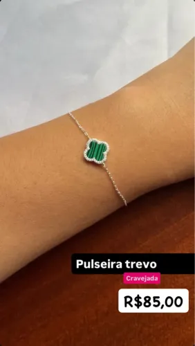 Pulseira Trevo Cravejada - Elegância e Sorte