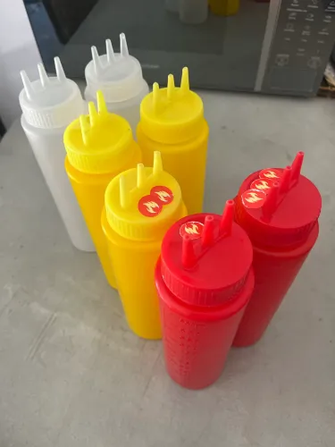Kit c/ 9 dispensers para molhos (3 bicos 650ml)