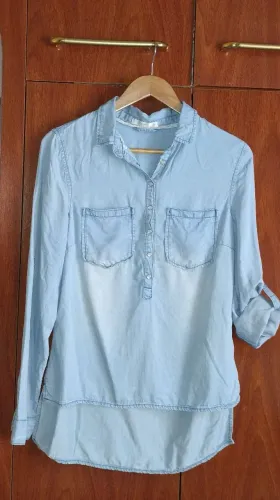 Camisa Jeans Feminina
