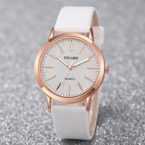 Relógio Feminino Folhako Dourado com Strass