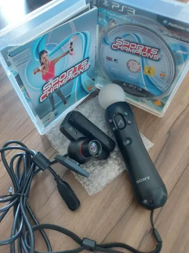 Kit PlayStation Move + Câmera PS Eye + Jogo Sports Champions - Excelente estado!