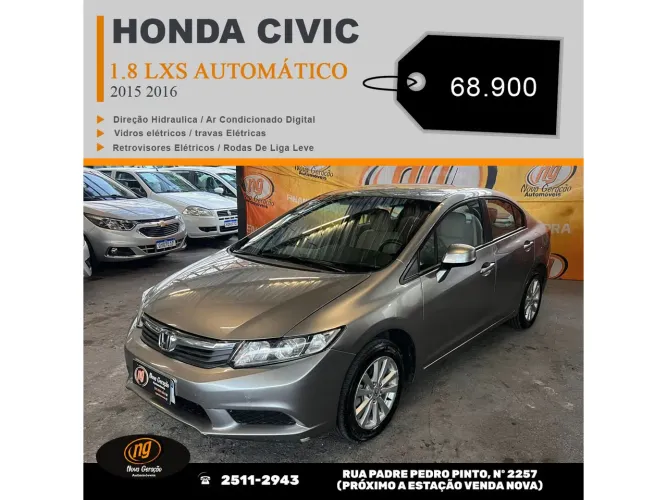Honda Civic Sedan LXS 1.8/1.8 Flex 16V Aut. 4P 2016