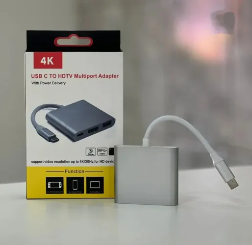 Múltiplo adaptador Usb-c multi porta Para celular, console de jogos e notebook<br>