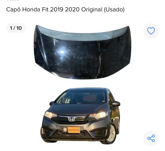 Capô Honda Fit 2019 2020 Original (Usado)