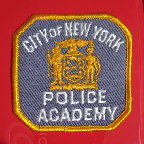 patch bordado importado termocolante em tecido original nypd - police academy 