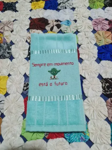 Toalhinha de mão Yoda 30x45 Aveludada