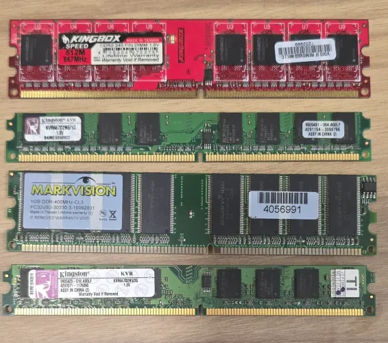 Memória DDR2 1Gb, 512Mb