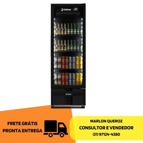 Cervejeira Imbera 485 Litros Porta de Vidro FULL BLACK Bivolt Inverter