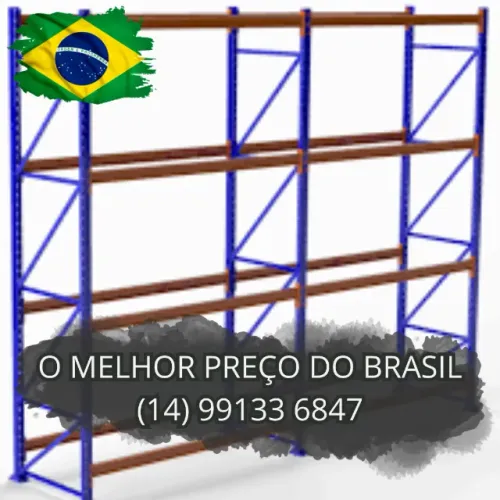 Porta palete estante de aço p/ galpão 