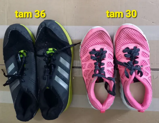 Tênis Infantil Adidas e Nike números 30 e 36