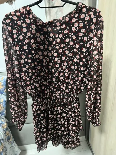 Vestido Zara Manga longa Florido