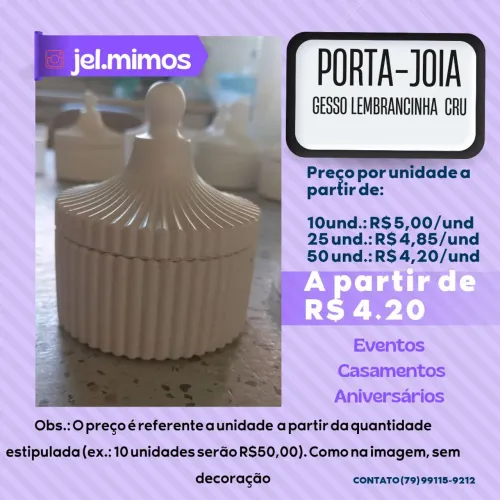Confecção de lembrancinhas porta-joias 
