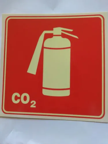 PLACA SINALIZAÇÃO PVC EXTINTOR CO² 