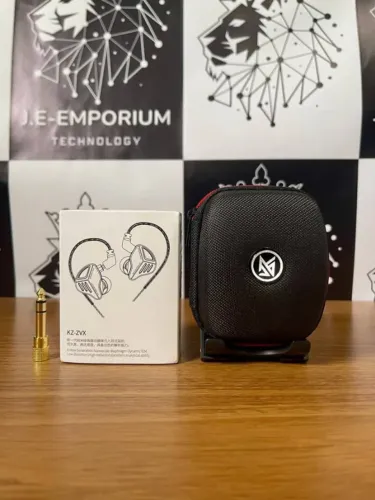 Fone KZ ZVX - Retorno de Palco - Sem Microfone + Case + Adaptador.