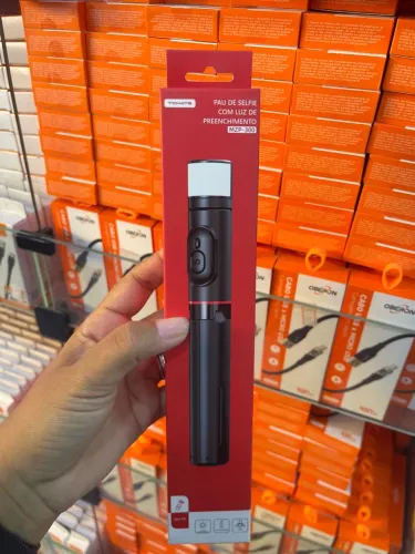 Bastão de Selfie com Luz de Preenchimento Tomate MZP-300