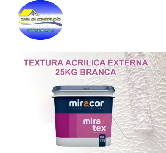 TEXTURA ACRILICA EXT 25KG BRANCA MIRATEX MIRACOR