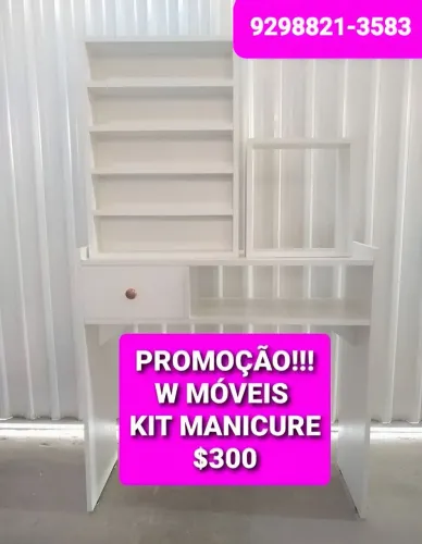Kit Manicure, mesa com nichos em Promoção (Preço estão nas imagens)