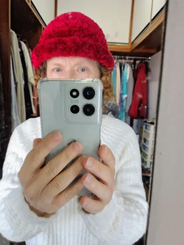 Gorro de lã de crochê artesanal