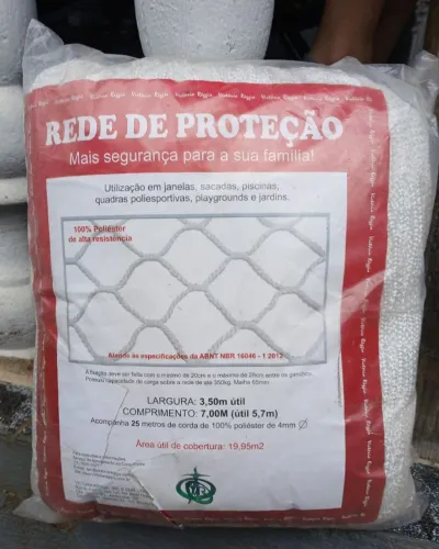 Kit Rede de Proteção Branca 3,50x7,00m