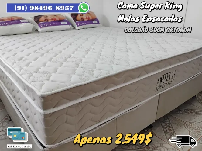 Cama Super King Molas Ensacadas Ortobom