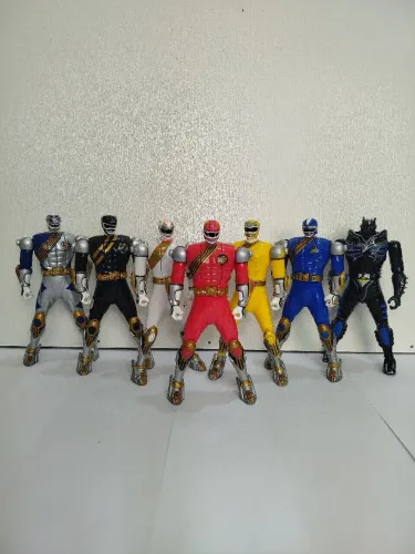 Coleção Completa Power Rangers Wild Force - Figuras de Ação Raras