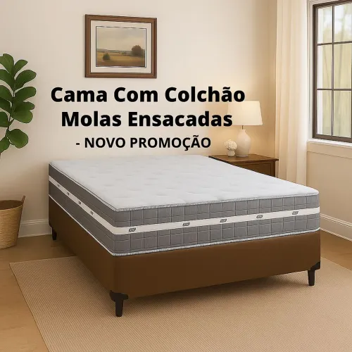 Cama com Colchão Molas Ensacadas - Nova Promoção!