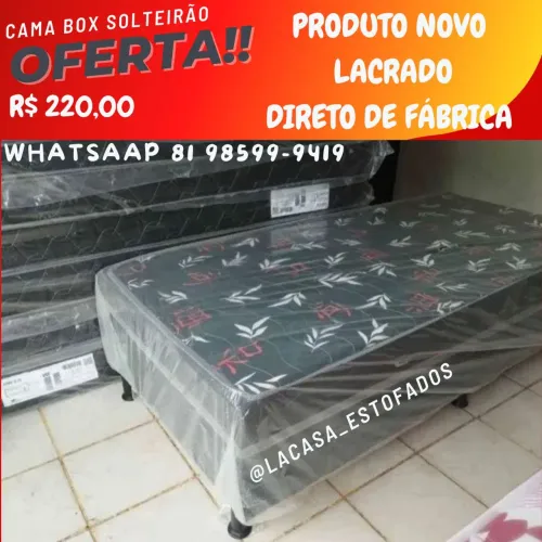 Cama Box Solteiro em Oferta! Direto de Fábrica!