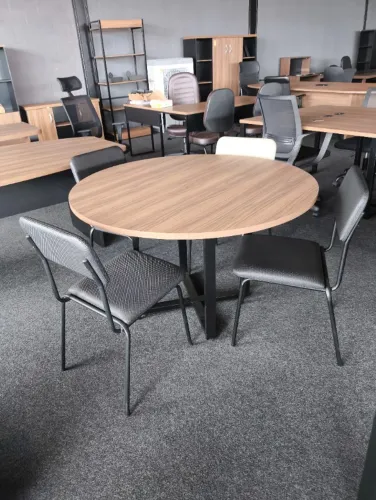Mesa de Reunião Redonda de Escritório - 0,75x1,20cm - (SEM CADEIRAS) - OFERTA RELÂMPAGO!
